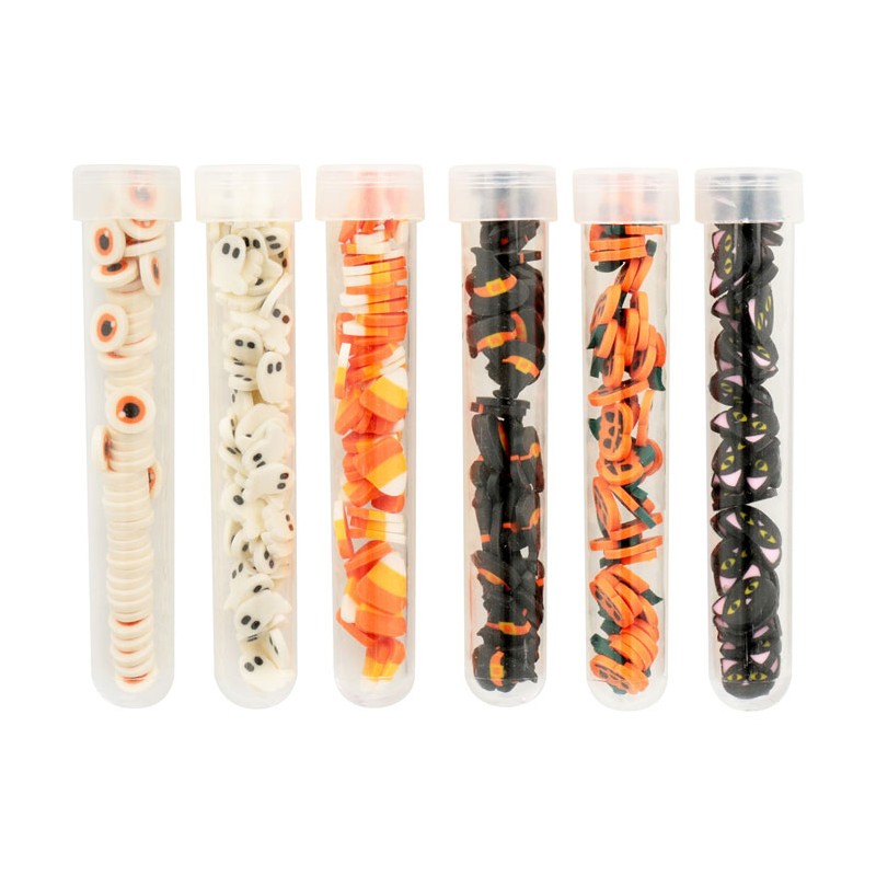 Mini canes Halloween en tubes x6pcs
