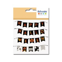 Mini-guirlandes papier Happy Halloween 8,5cm x4pcs