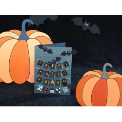 Mini-guirlandes papier Happy Halloween 8,5cm x4pcs