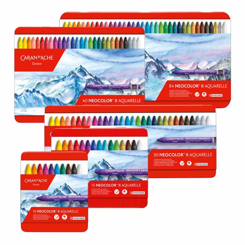 Coffret de craies aquarellables Néocolor II Caran d'Ache