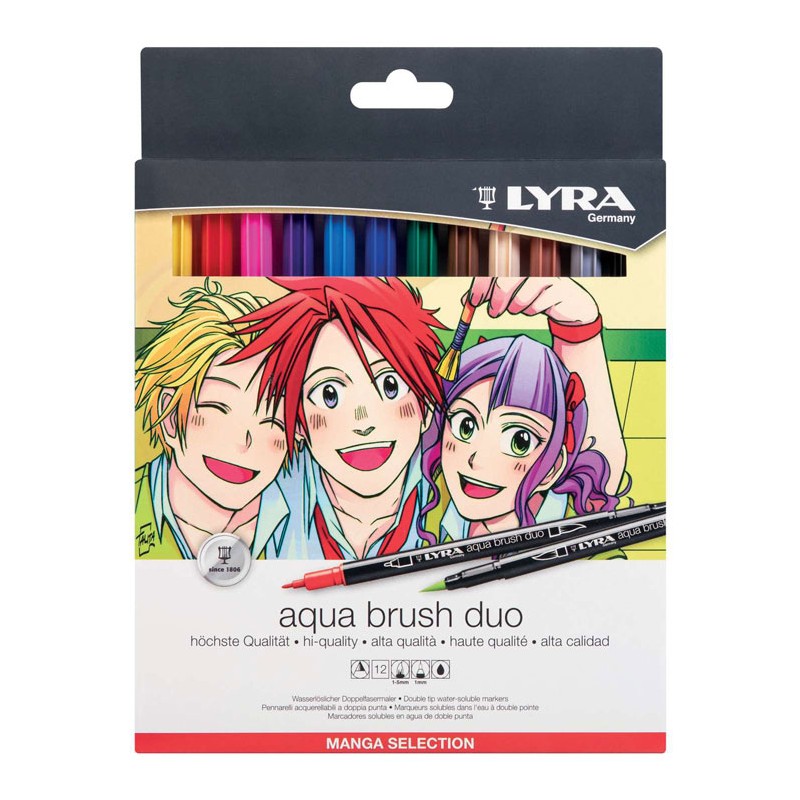 Sets de 12 feutres Aqua Brush Duo