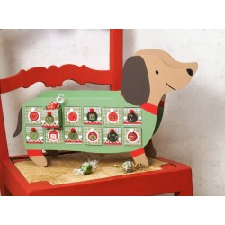 Calendrier de l'Avent en bois Teckel - Woofy Christmas 