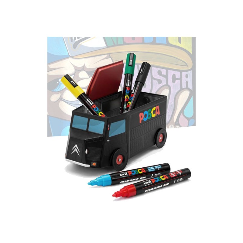 Coffret Collector camion Tub Citroën + 5 Posca couleurs basiques