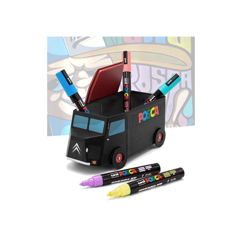 Coffret Collector camion Tub Citroën + 5 Posca couleurs pastels