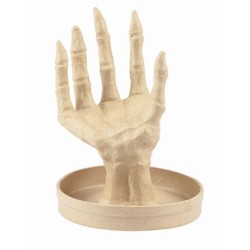 Plateau main droite squelette en papier maché