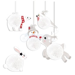 Boîte créative - Pompons à suspendre