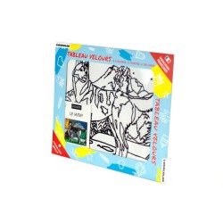 Tableau velours à colorier Le Husky