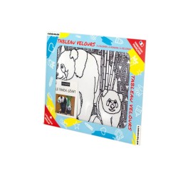 Tableau velours à colorier Les Pandas