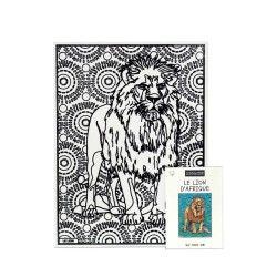 Tableau velours à colorier Le Lion