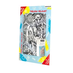 Tableau velours à colorier Le Lion