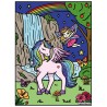 Tableau velours à colorier La Licorne Cascade