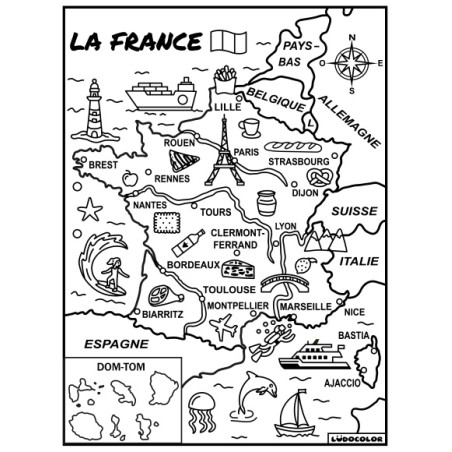 Tableau Velours à Colorier LudoColor - Chaîne Des Puys - Peinture Par Numéros Pour Adultes Et Enfants