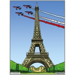 Tableau velours à colorier La Tour Eiffel
