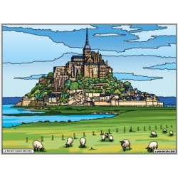 Tableau velours à colorier Le Mont Saint Michel