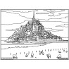 Tableau velours à colorier Le Mont Saint Michel