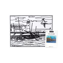 Tableau velours à colorier Collioure