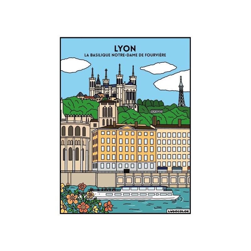 Tableau velours à colorier Lyon