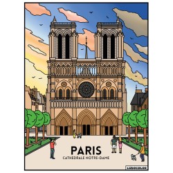 Tableau velours à colorier Notre Dame de Paris
