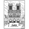 Tableau velours à colorier Notre Dame de Paris