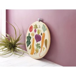 Kit DIY Broderie partielle - Potager ø20cm