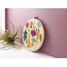 Kit DIY Broderie partielle - Potager ø20cm
