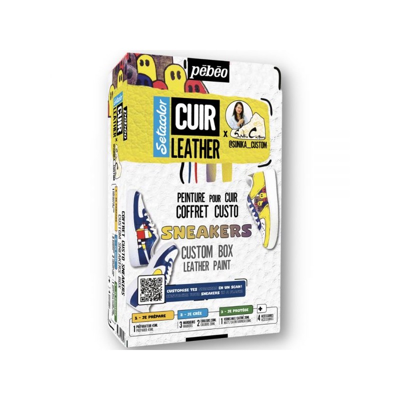 Coffret Customisation sneakers Setacolor Cuir Pébéo