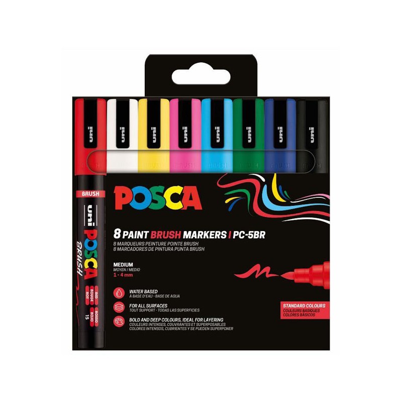 Set de 8 marqueurs Posca PC-5BR
