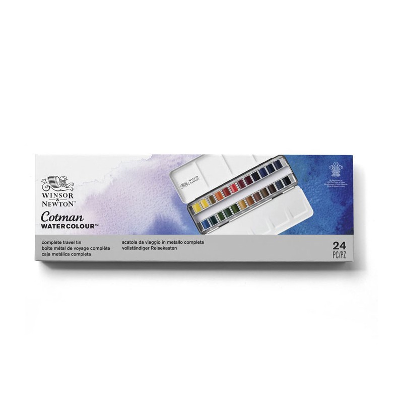 Boîte métal Sketchers' aquarelle Cotman x24 1/2 godets