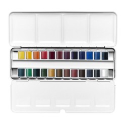 Boîte métal Sketchers' aquarelle Cotman x24 1/2 godets