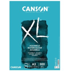 Bloc XL Aquarelle 300g/m² Canson à feuilles collées un côté