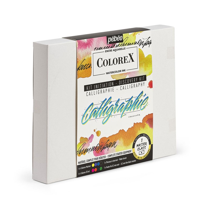 Coffret encre aquarelle Colorex - Kit d'initiation Calligraphie