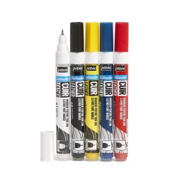 Set de 5 marqueurs de peinture Sétacolor Cuir couleurs primaires