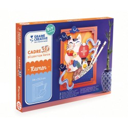 Cadre 3D décoration papier à assembler - Ramen 34x25,5cm