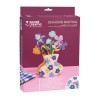 Kit créatif Diamond painting - Vase et fleurs à strasser Bleu