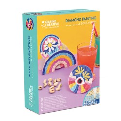 Kit créatif Diamond painting - Sous-verres Pop x6pcs