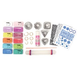 Kit Fimo Bijoux Créolles à pampilles