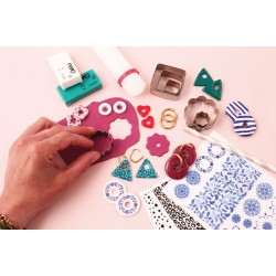 Kit Fimo Bijoux Créolles à pampilles