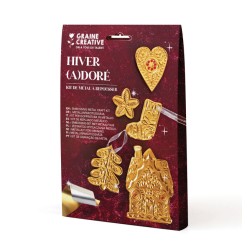 Kit créatif métal à repousser - Hiver (a)doré
