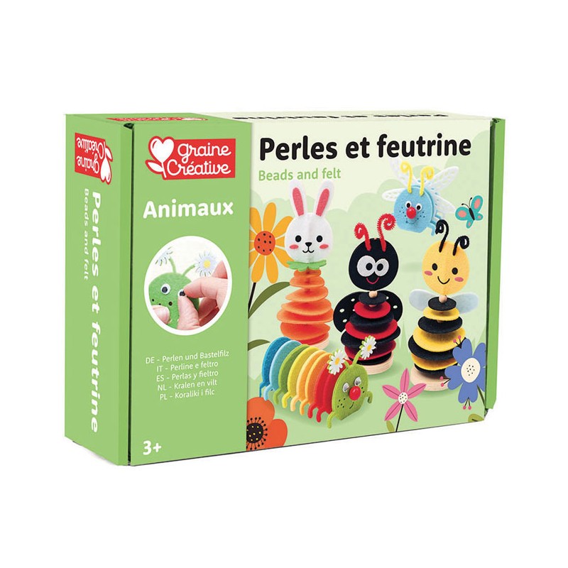 Kit créatif perles et feutrine - Petits animaux