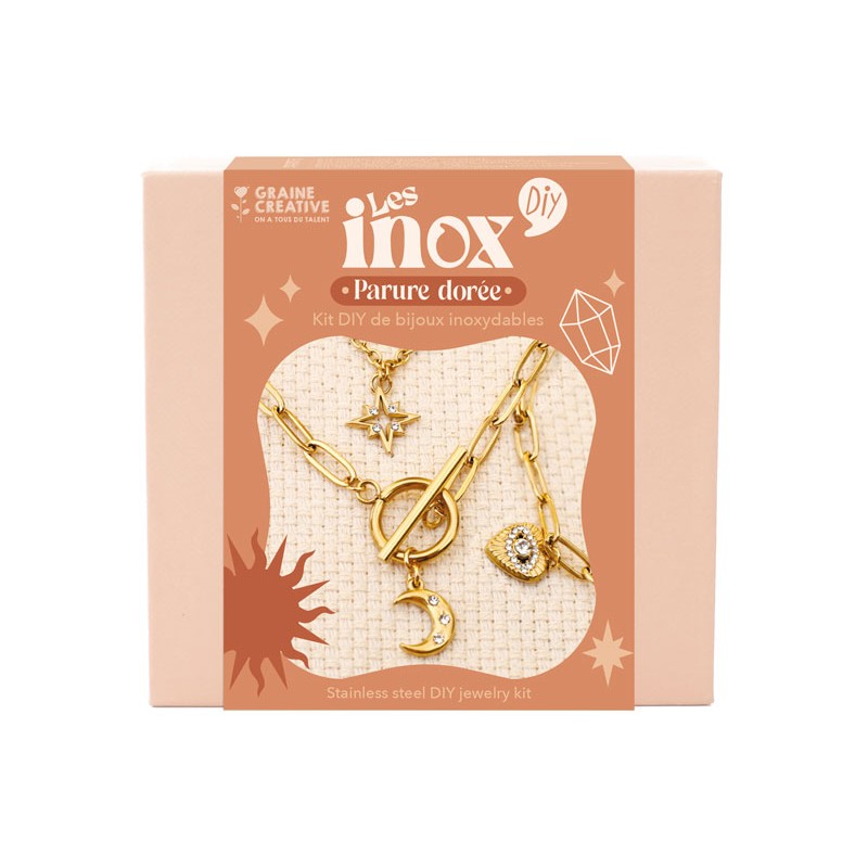 Kit DIY Bijoux inoxydables Les Inox - Parure dorée
