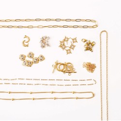 Kit DIY Bijoux inoxydables Les Inox - Parure dorée