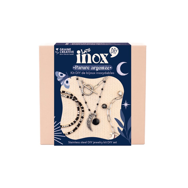 Kit DIY Bijoux inoxydables Les Inox - Parure argentée
