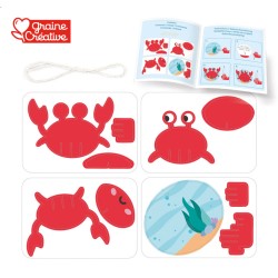 Maquette 3D en carton à suspendre - Crabe