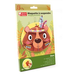 Maquette 3D en carton à suspendre - Ours