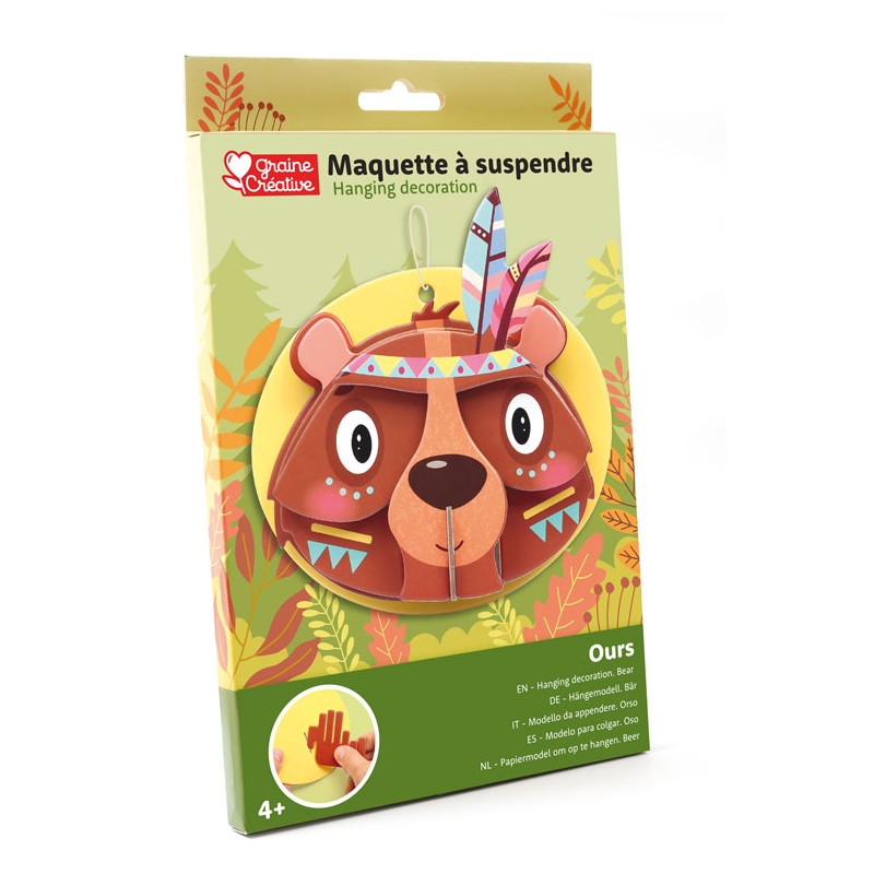 Maquette 3D en carton à suspendre - Ours