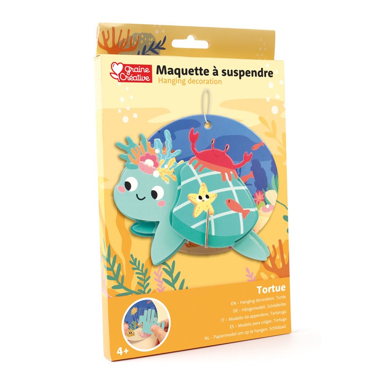Maquette 3D en carton à suspendre - Tortue