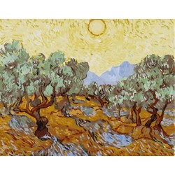 Peinture par numéros Van Gogh - St Rémy Oliviers sur toilé roulée 40x50 cm