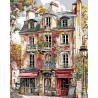 Peinture par numéros Façades vintages de Paris sur châssis 40x50 cm