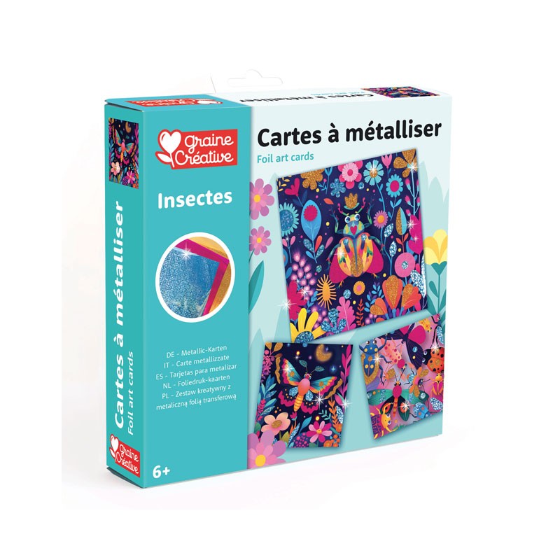 Kit Cartes à métalliser x3pcs - Insectes