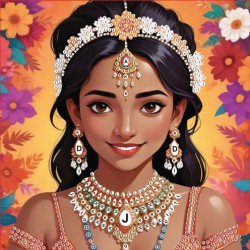 Cartes à strasser x3pcs - Inde